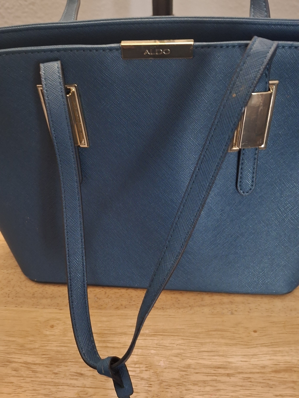ALDO Teal Structured Tote Bag/Purse